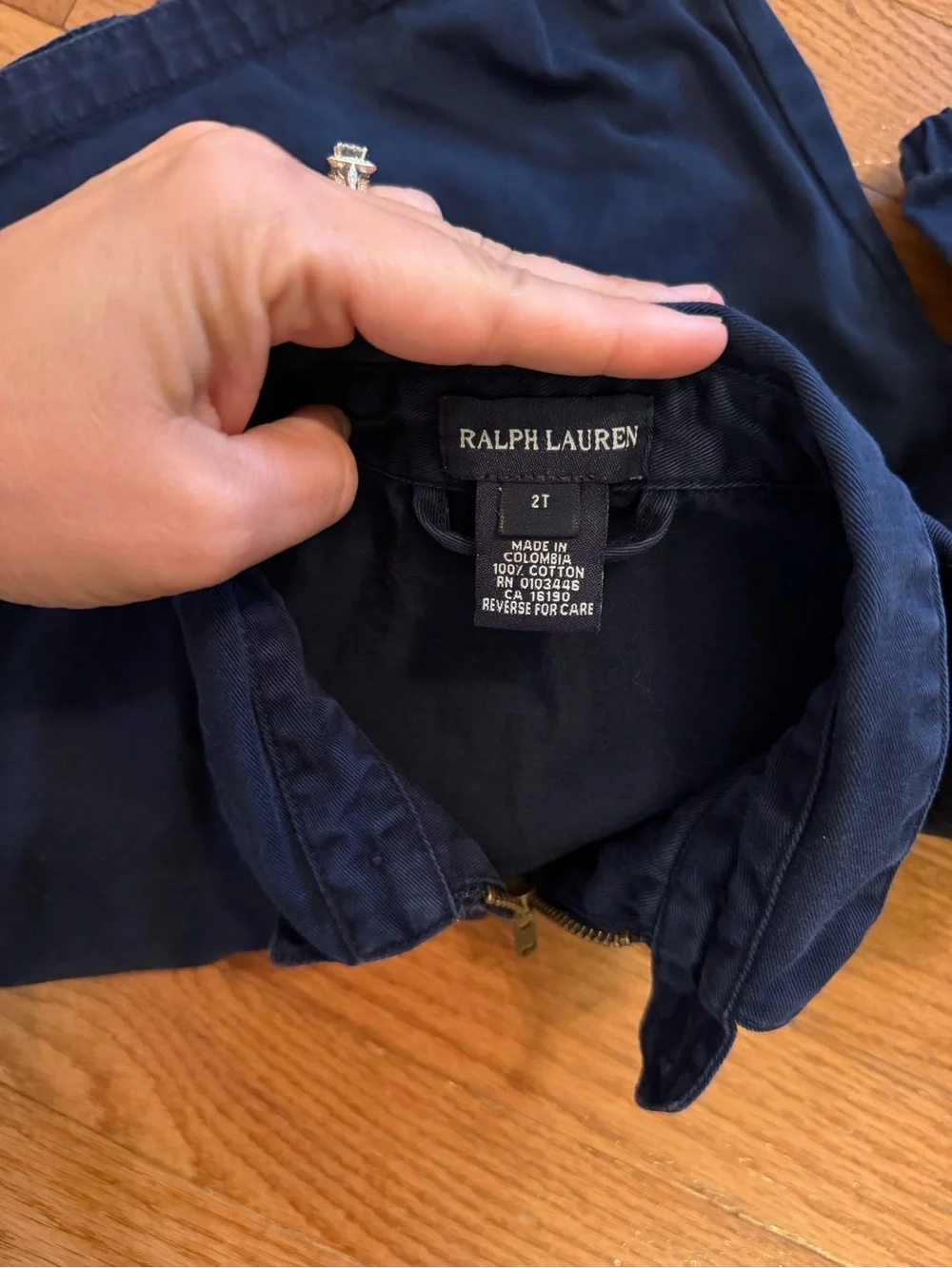 Vintage Polo Ralph Lauren Blue Toddler Boys Bomber Jacket